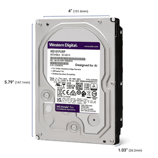 WS Purple Pro 3.5-inch HDD Dimensions