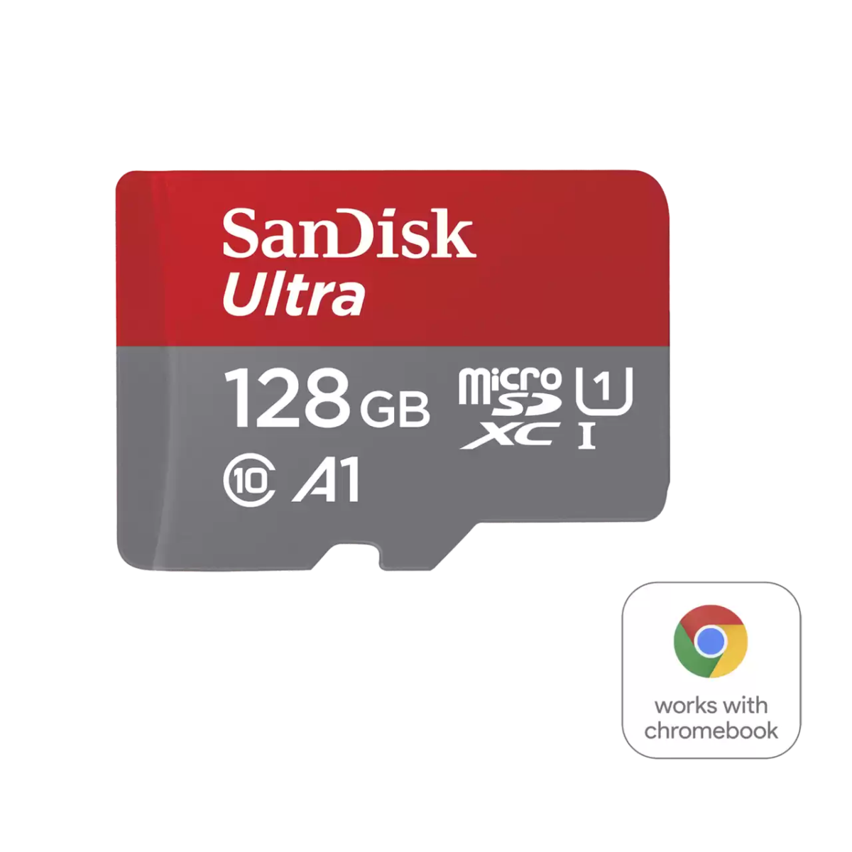 Ultra UHS I Chromebook microSD 128gb Front- Zoom Image