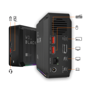 WD Black D50 NVMe Thunderbolt 3 Game Dock Lockup with Icons