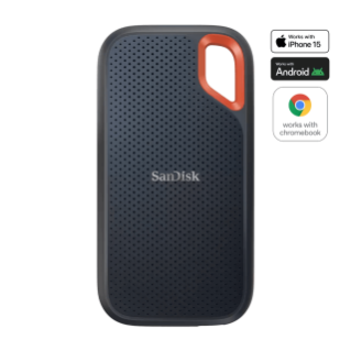 SanDisk Extreme Portable SSD USB 3.2 Storage Device Front